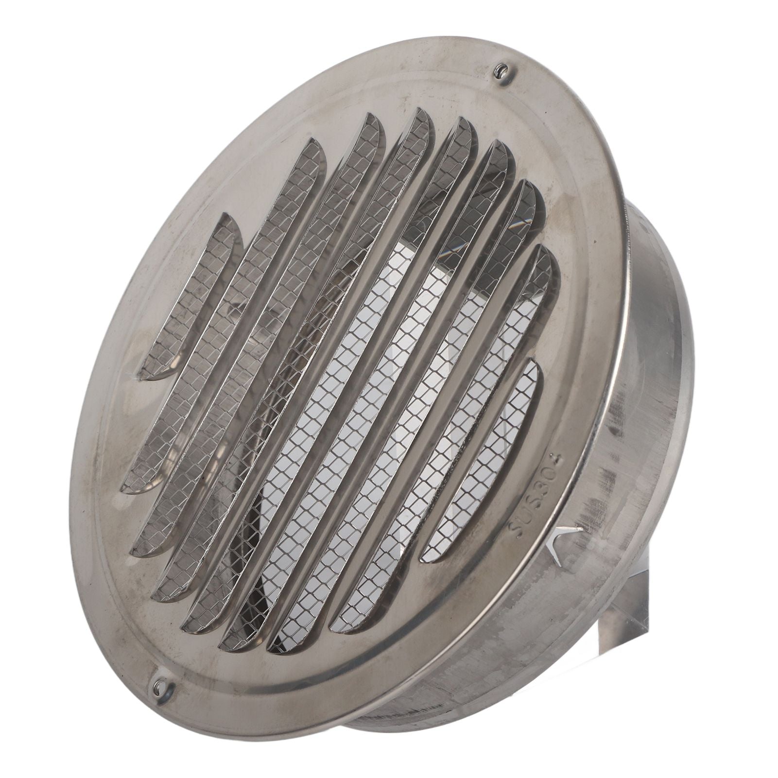 Air Ventilation Cover 304 Stainless Steel Round Exhaust Duct Grill Cap for Kitchen and Bathroom 160mm / 6.3in