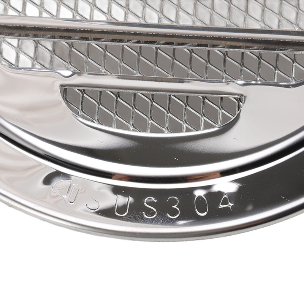 Air Ventilation Cover 304 Stainless Steel Round Exhaust Duct Grill Cap for Kitchen and Bathroom 160mm / 6.3in