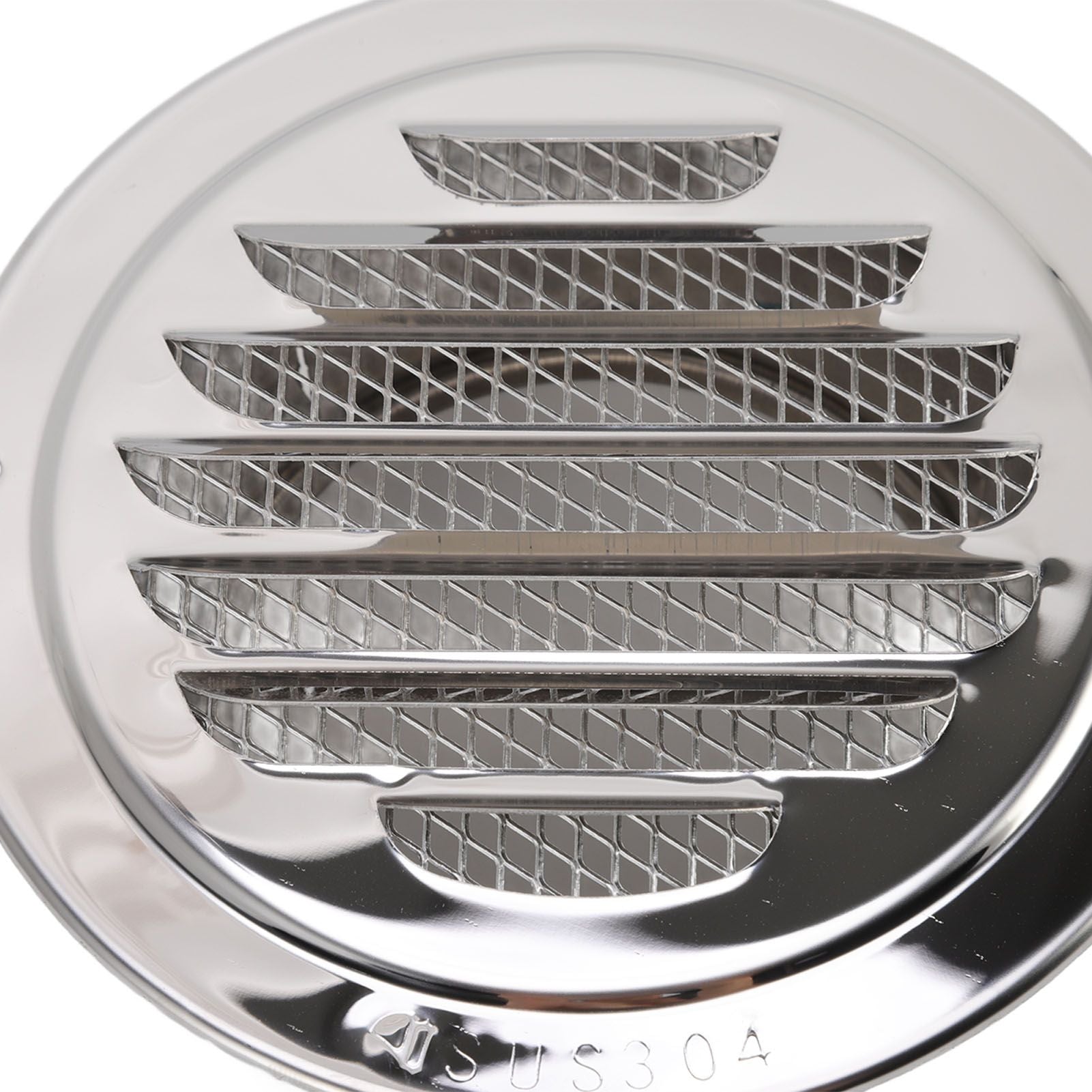 Air Ventilation Cover 304 Stainless Steel Round Exhaust Duct Grill Cap for Kitchen and Bathroom 160mm / 6.3in