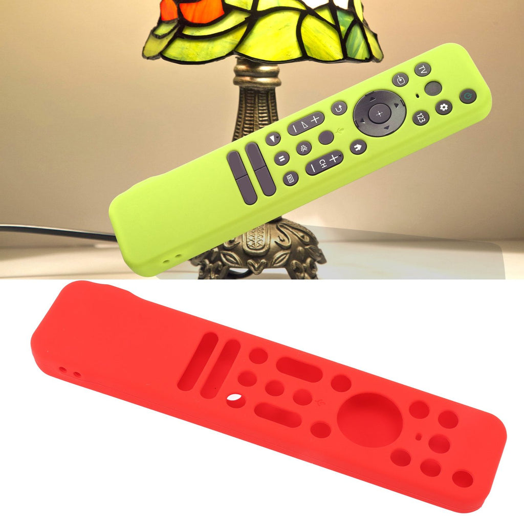 TV Remote Case Silicone Soft Shockproof Washable Protective Cover for RMF TX800 TX900 Red