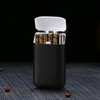 Cigarette Case Height Adjustable Thick Thin Cigarettes Dual Use Lighter Split Cigarette Case Holder Black