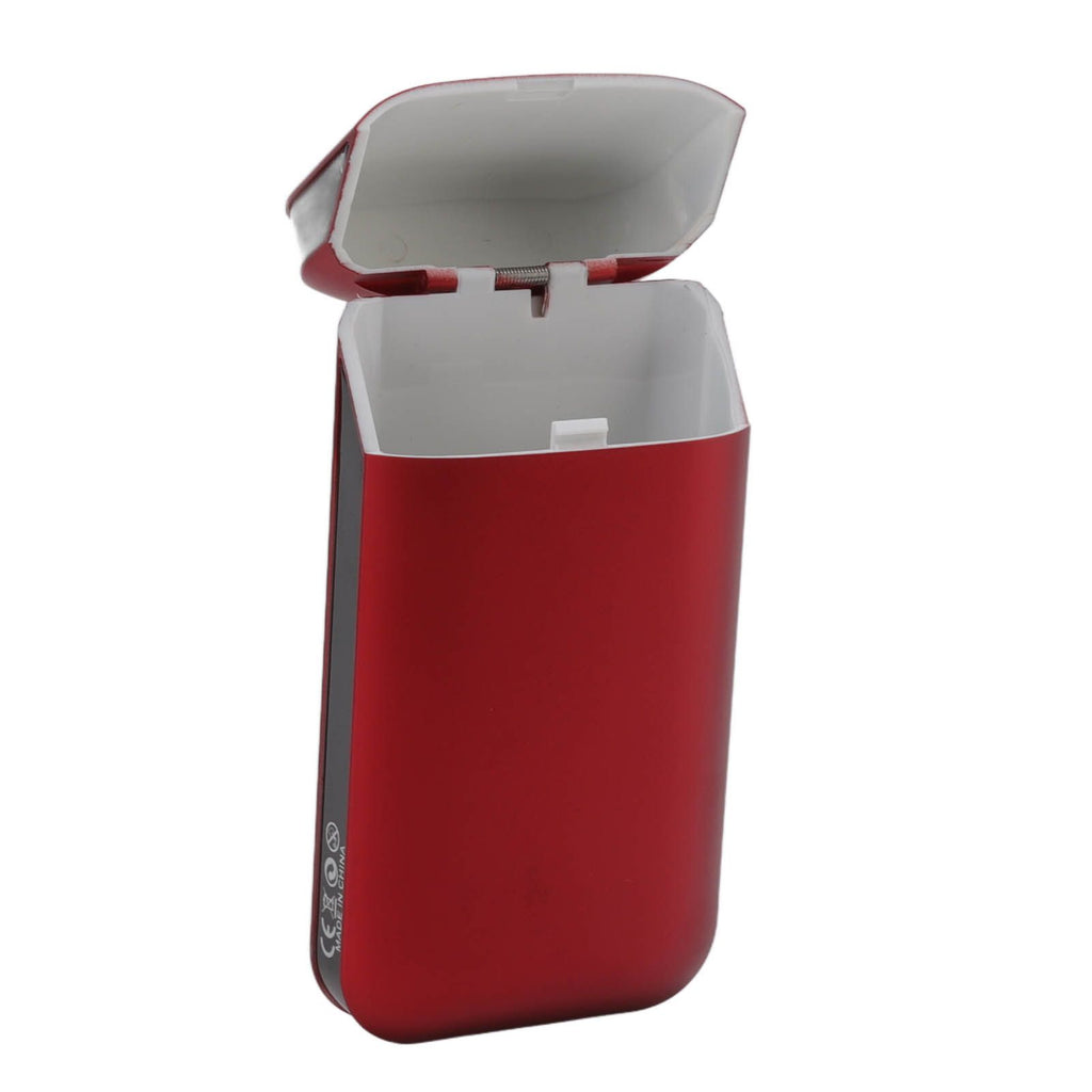 Cigarette Case Height Adjustable Thick Thin Cigarettes Dual Use Lighter Split Cigarette Case Holder Red
