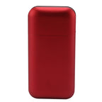 Cigarette Case Height Adjustable Thick Thin Cigarettes Dual Use Lighter Split Cigarette Case Holder Red