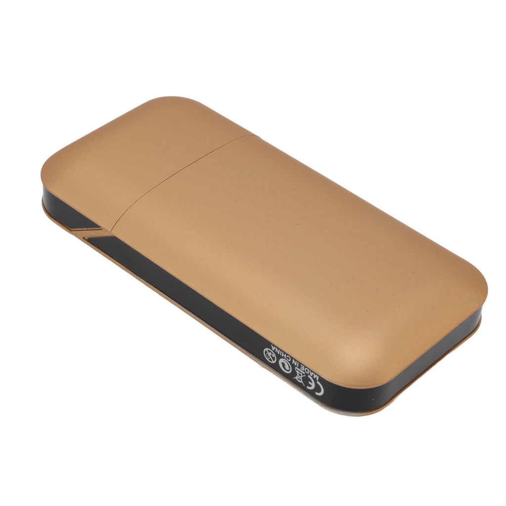 Cigarette Case Height Adjustable Thick Thin Cigarettes Dual Use Lighter Split Cigarette Case Holder Gold