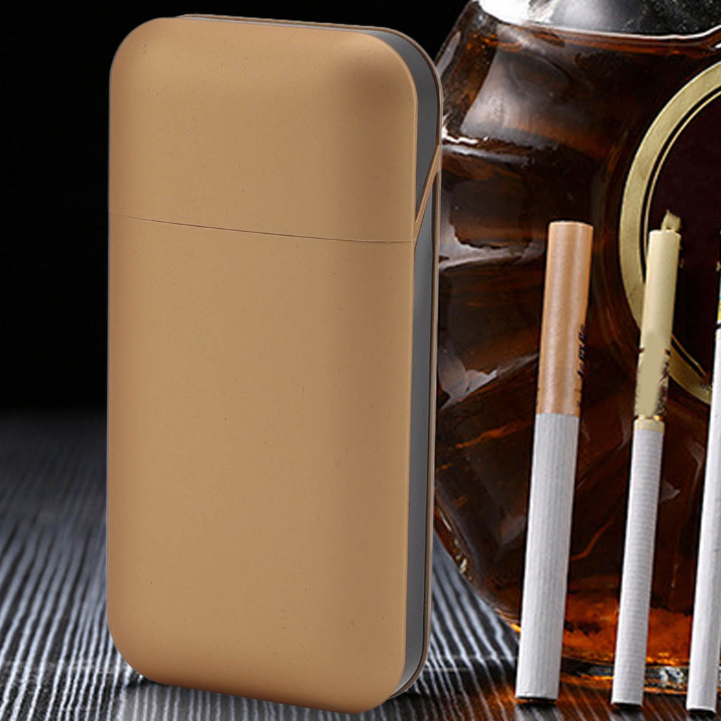 Cigarette Case Height Adjustable Thick Thin Cigarettes Dual Use Lighter Split Cigarette Case Holder Gold