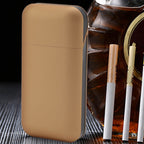 Cigarette Case Height Adjustable Thick Thin Cigarettes Dual Use Lighter Split Cigarette Case Holder Gold