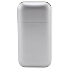 Cigarette Case Height Adjustable Thick Thin Cigarettes Dual Use Lighter Split Cigarette Case Holder Silver