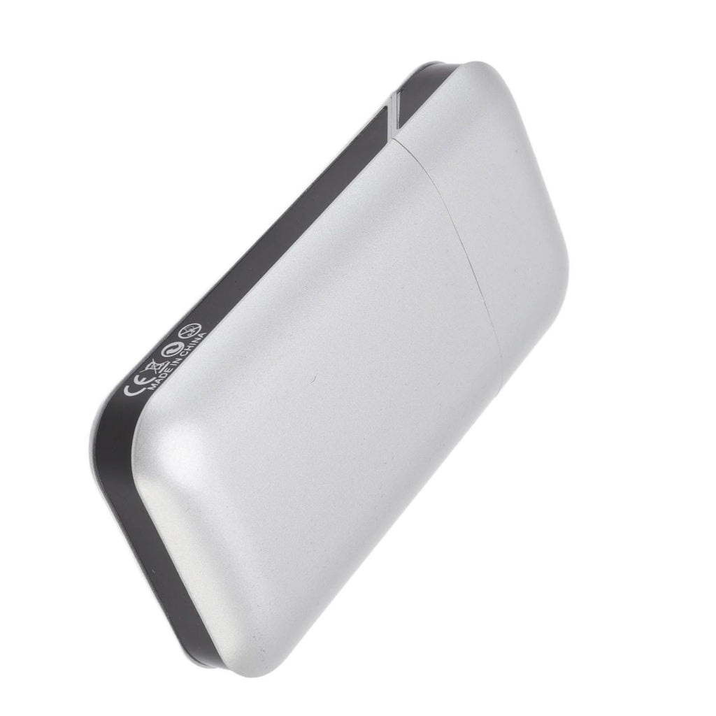 Cigarette Case Height Adjustable Thick Thin Cigarettes Dual Use Lighter Split Cigarette Case Holder Silver