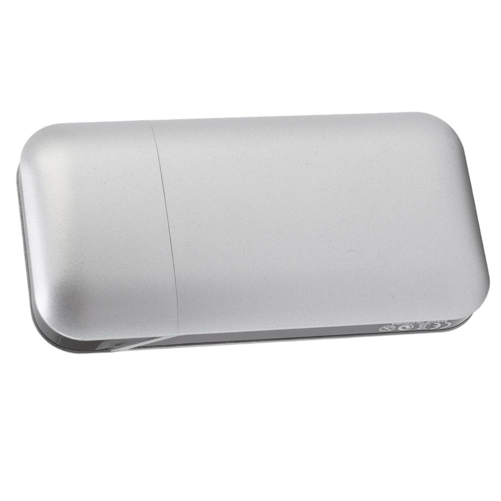 Cigarette Case Height Adjustable Thick Thin Cigarettes Dual Use Lighter Split Cigarette Case Holder Silver