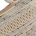 Straw Bag Woven Papyrus Large Capacity Simple Hollow Design Woven Basket Bag for Travel Holiday Black Dots in White