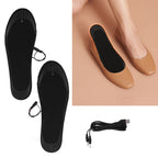 1 Pair Electric Heated Insole Warm Keeping Lightweight USB Charging No Smell EVA Electrical Heated Insole 5V