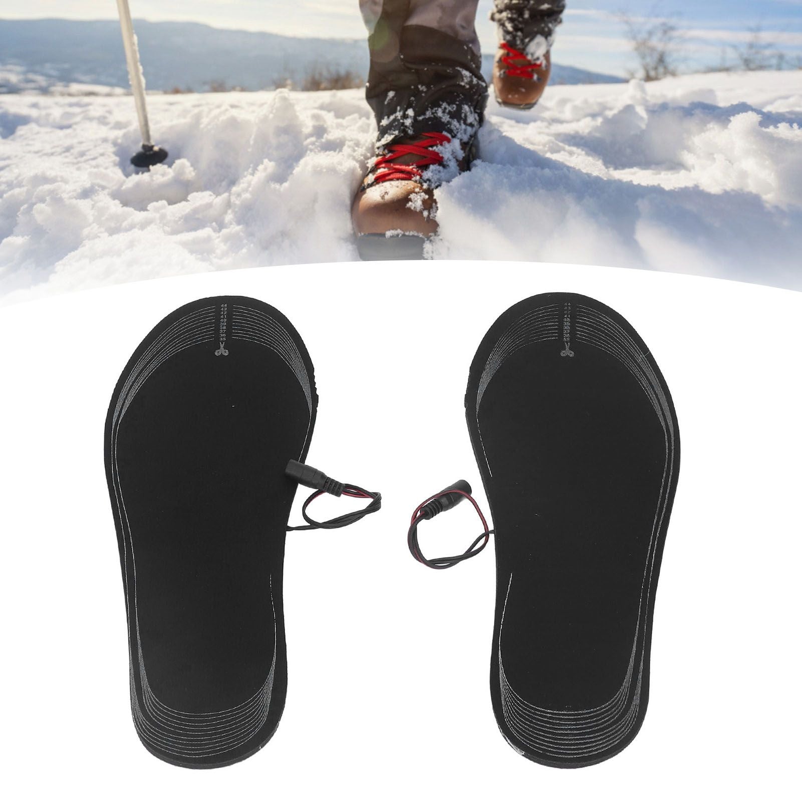 1 Pair Electric Heated Insole Warm Keeping Lightweight USB Charging No Smell EVA Electrical Heated Insole 5V