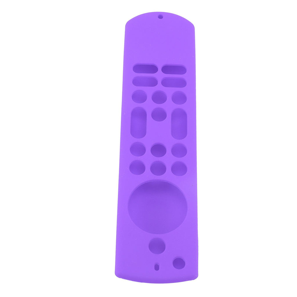 Remote Control Silicone Case Soft Safe Shockproof Waterproof Precise Cutout Fully Wrap Remote Cover for Amazon TV Purple