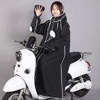 Adult Raincoat Rainstorm Proof Hiking Cycling Raincoat with Double Hat Brim Waterproof Zipper 902 Black 2XL 160‑175cm/63.0‑68.9in