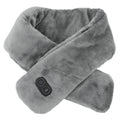 Heating Scarf USB Powered Soft Warm Soreness Relief Vibration Massage Pure Color Heated Neck Wrap for Adult Elderly Dark Gray