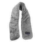 Heating Scarf USB Powered Soft Warm Soreness Relief Vibration Massage Pure Color Heated Neck Wrap for Adult Elderly Dark Gray