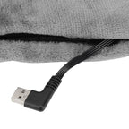 Heating Scarf USB Powered Soft Warm Soreness Relief Vibration Massage Pure Color Heated Neck Wrap for Adult Elderly Dark Gray