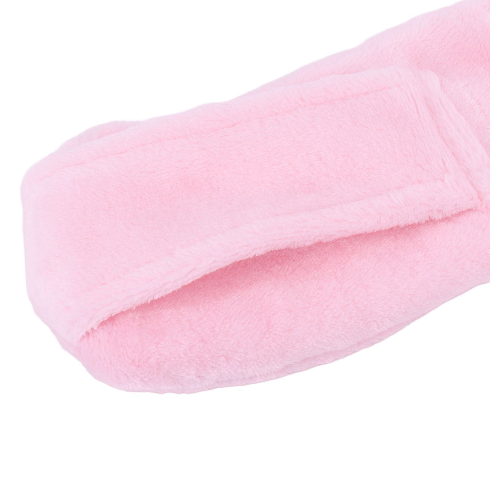 Heating Scarf USB Powered Soft Warm Soreness Relief Vibration Massage Pure Color Heated Neck Wrap for Adult Elderly Pink