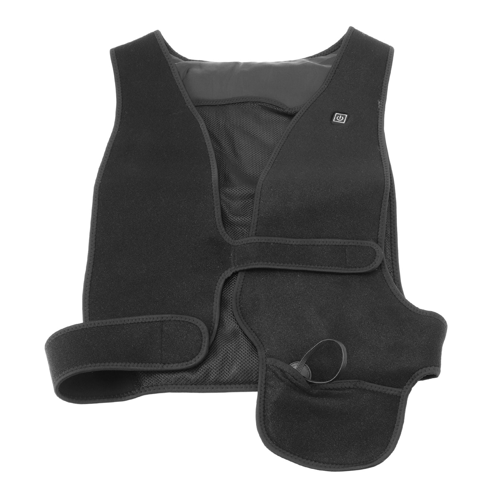 Heated Vest V Neck Fast Warmer Up Jacket USB Charge Electric Warming Heating for Winter Outdoor Men Women Black