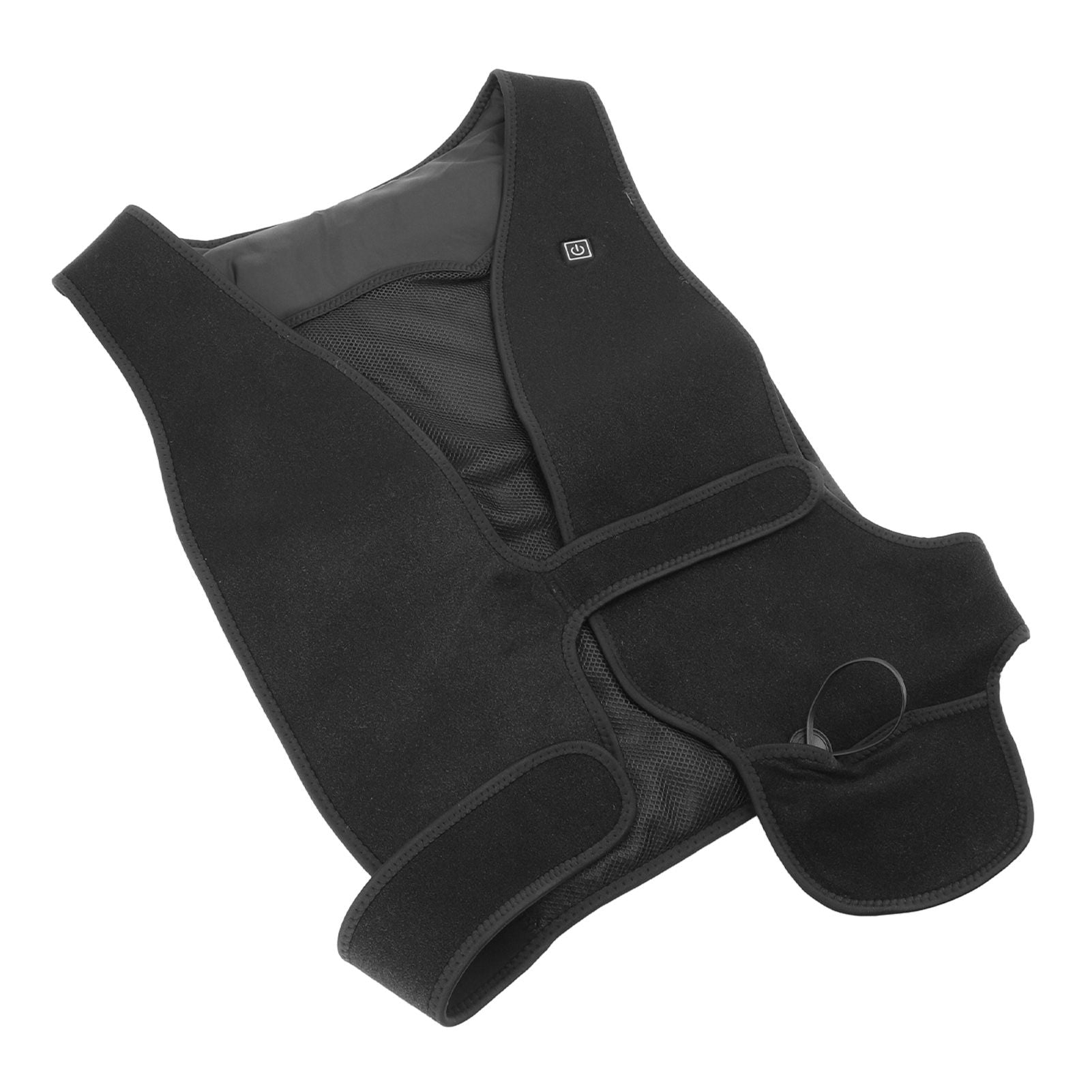 Heated Vest V Neck Fast Warmer Up Jacket USB Charge Electric Warming Heating for Winter Outdoor Men Women Black