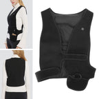 Heated Vest V Neck Fast Warmer Up Jacket USB Charge Electric Warming Heating for Winter Outdoor Men Women Black