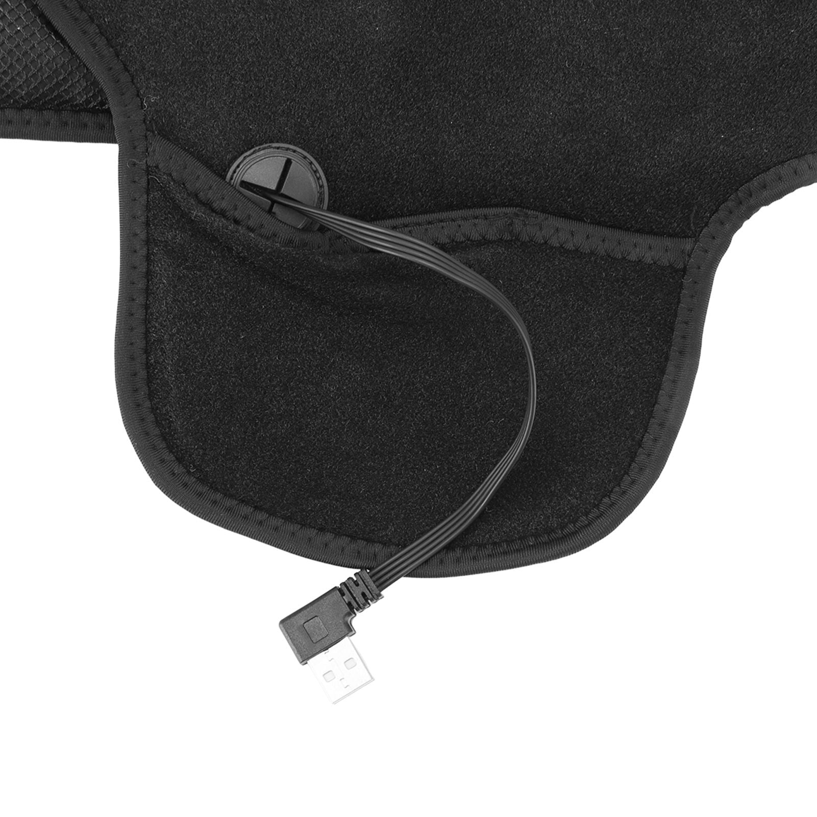 Heated Vest V Neck Fast Warmer Up Jacket USB Charge Electric Warming Heating for Winter Outdoor Men Women Black