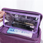 Travel Underwear Organizer Positive Ion Oxford Fabric Large Capacity Travel Bra Organizer for Underwear Women Travel Purple