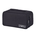 Travel Underwear Organizer Positive Ion Oxford Fabric Large Capacity Travel Bra Organizer for Underwear Women Travel Black