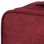 Travel Underwear Organizer Positive Ion Oxford Fabric Large Capacity Travel Bra Organizer for Underwear Women Travel Wine Red