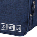 Travel Underwear Organizer Positive Ion Oxford Fabric Large Capacity Travel Bra Organizer for Underwear Women Travel Dark Blue