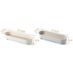 Narrow Arc Tray Simple Fashionable Versatile Decorative Home Oval Serving Storage Tray for Makeup Fragrance Gray
