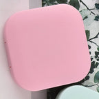 Contact Lens Box Plastic Leakage Proof Dustproof Portable Square Contact Lens Case Pink