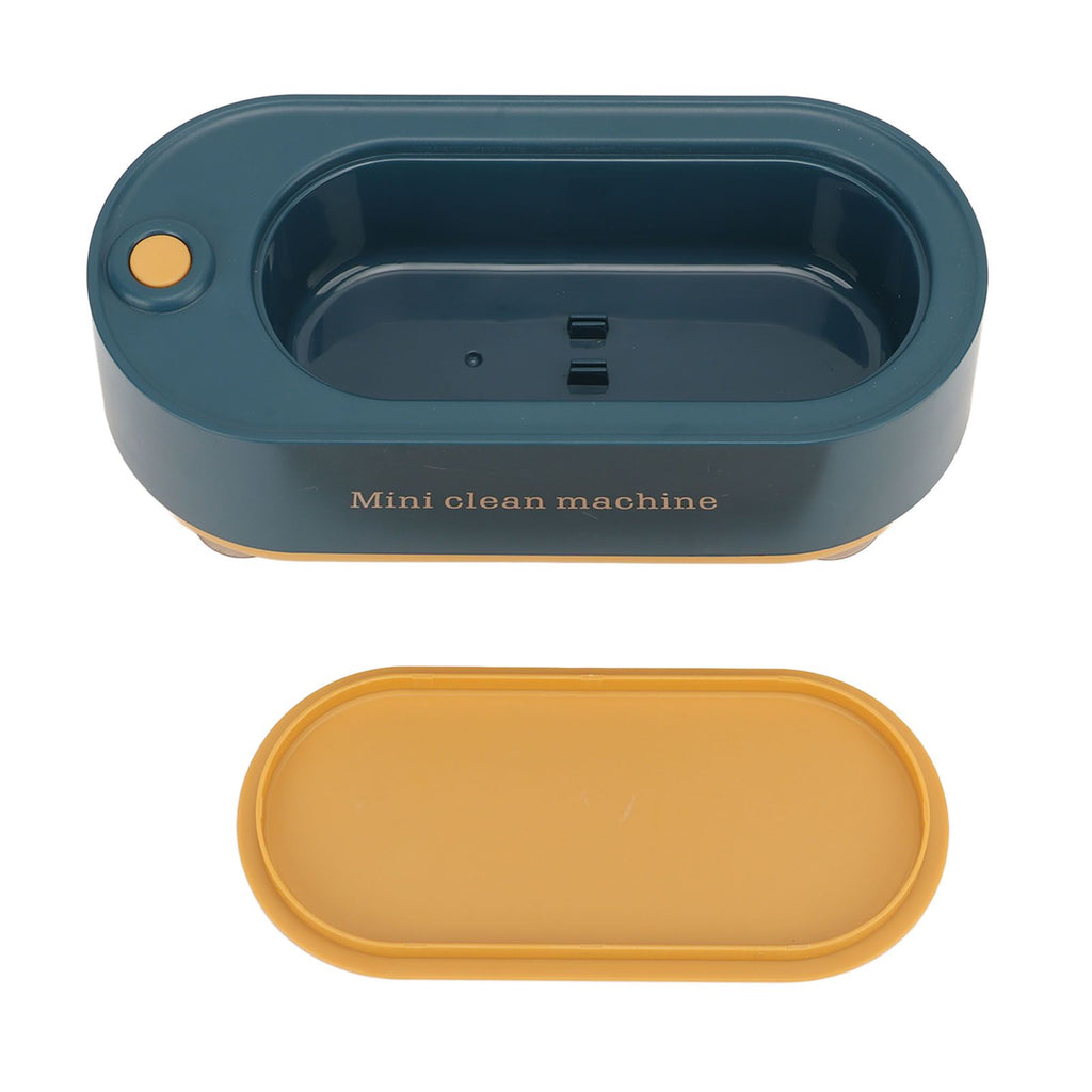 Mini Ultrasound Cleaning Machine High Frequency Portable Household Ultrasound Cleaner for Rings Glasses Coins Necklaces Dark Green