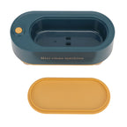 Mini Ultrasound Cleaning Machine High Frequency Portable Household Ultrasound Cleaner for Rings Glasses Coins Necklaces Dark Green