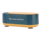 Mini Ultrasound Cleaning Machine High Frequency Portable Household Ultrasound Cleaner for Rings Glasses Coins Necklaces Dark Green