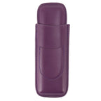 Cigar Case Elegant Vintage Hand Crafted Slim Portable 2 Fingers Cigar Holder for Travel Party Business Purple