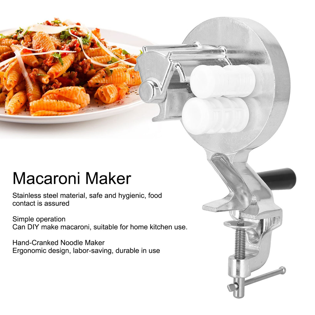 Manual Macaroni Maker Stainless Steel Hand Cranking Noodles Pressing Machine Kitchen Supply