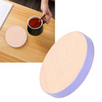 Round Wood Coaster Placemat Round Heat Resistant Drink Mat Cup Pad for Home KitchenPurple