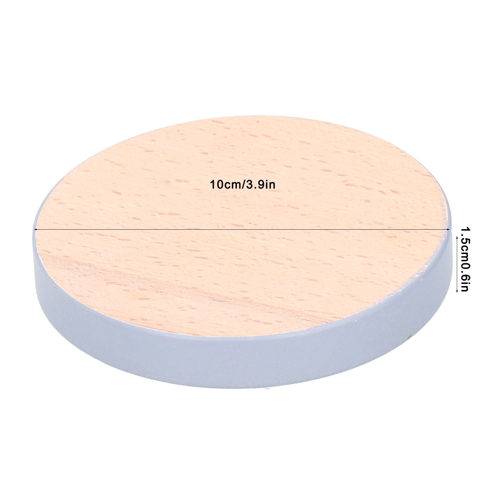 Round Wood Coaster Placemat Round Heat Resistant Drink Mat Cup Pad for Home KitchenGray