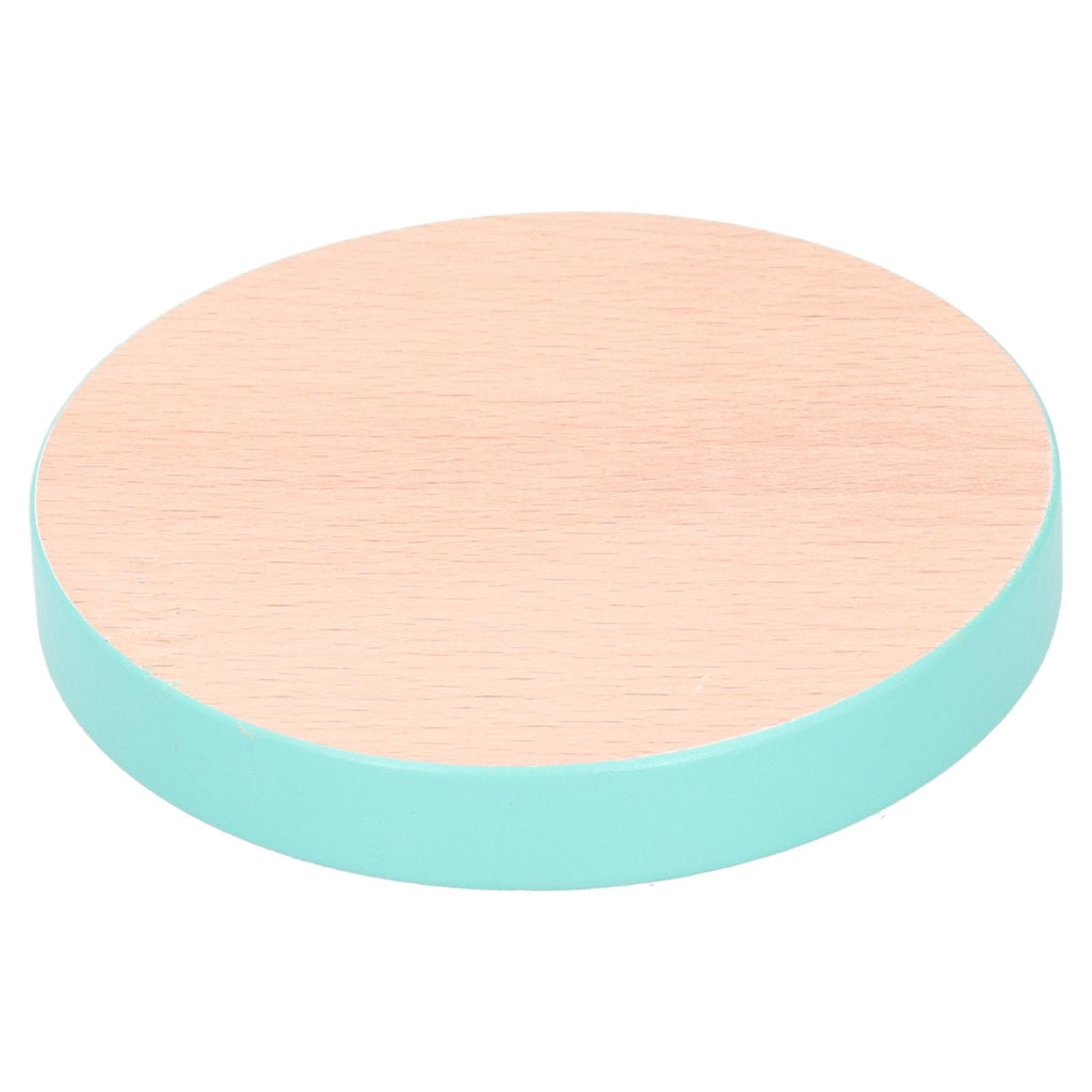 Round Wood Coaster Placemat Round Heat Resistant Drink Mat Cup Pad for Home KitchenBlue