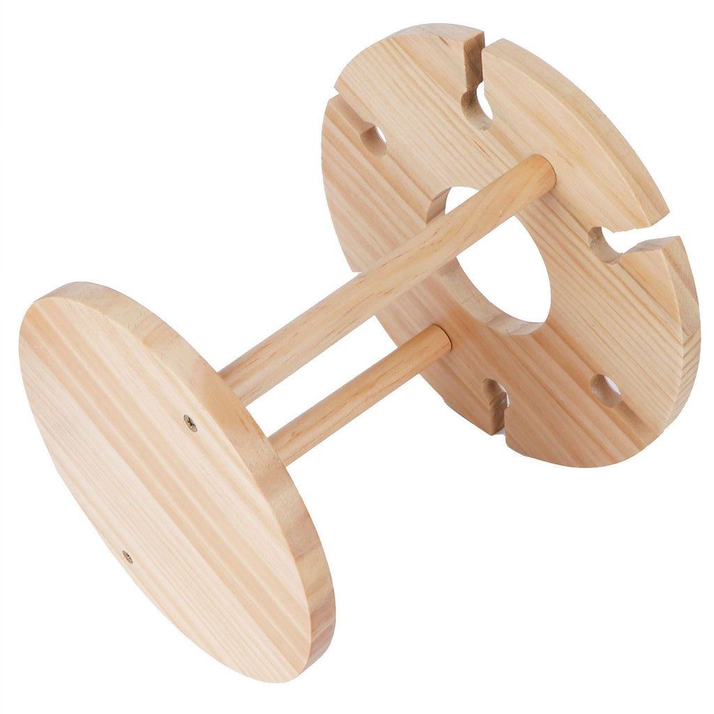 Wooden Wine Rack Glass Cup Holder Organizer Tabletop Display for 6 Glass and 1 Wine Bottle