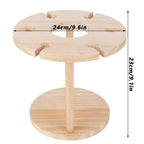 Wooden Wine Rack Glass Cup Holder Organizer Tabletop Display for 6 Glass and 1 Wine Bottle