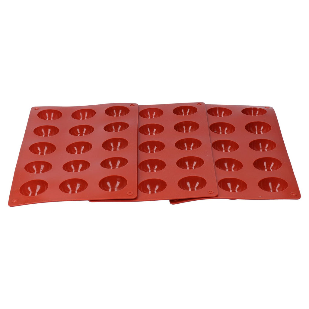 3Pcs Cake Mold 15 Hole Hemispherical Silicone Chocolate Mold Food Grade Dessert Bakeware
