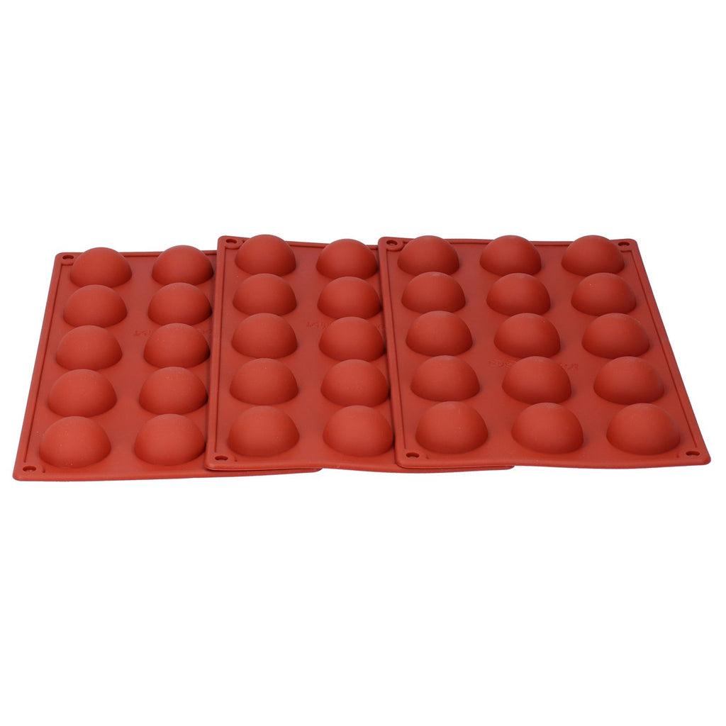 3Pcs Cake Mold 15 Hole Hemispherical Silicone Chocolate Mold Food Grade Dessert Bakeware