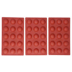 3Pcs Cake Mold 15 Hole Hemispherical Silicone Chocolate Mold Food Grade Dessert Bakeware