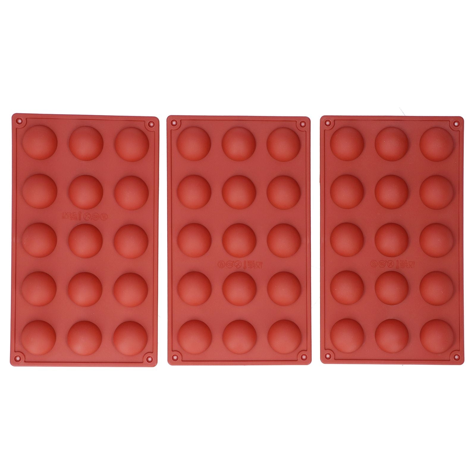3Pcs Cake Mold 15 Hole Hemispherical Silicone Chocolate Mold Food Grade Dessert Bakeware