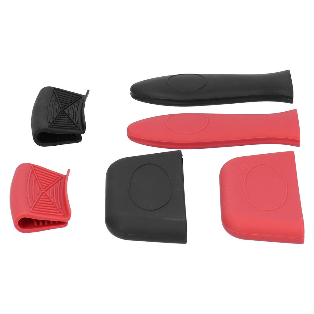 6Pcs set Pot Handle Sleeve Holder Thicken Silicone AntiScalding Kit Kitchen Supplies