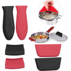 6Pcs set Pot Handle Sleeve Holder Thicken Silicone AntiScalding Kit Kitchen Supplies