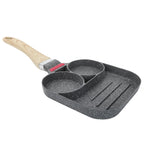 Egg Pan Aluminum Non Stick Breakfast Cooker Frying Omelet Pot Kitchen Accessory Black