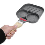 Egg Pan Aluminum Non Stick Breakfast Cooker Frying Omelet Pot Kitchen Accessory Black